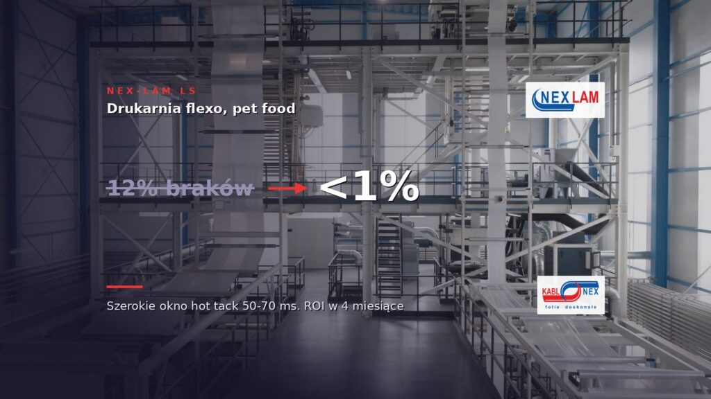 Drukarnia flexo dla pet food w&nbsp;Czechach: braki na&nbsp;zgrzewie z&nbsp;12% do&nbsp;poniżej 1%