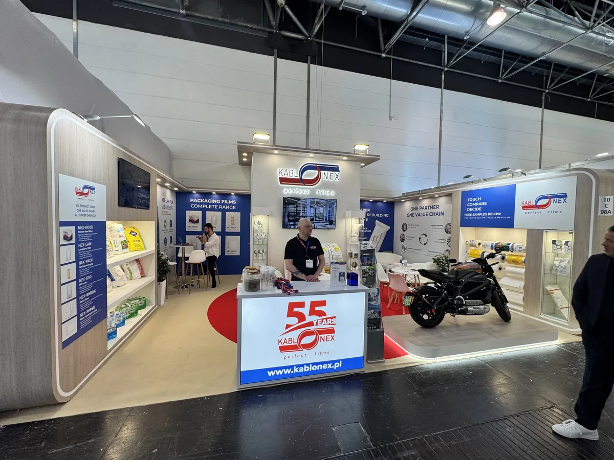 Rok 2026: stoisko Kablonex na targach Interpack z okazji 55-lecia firmy