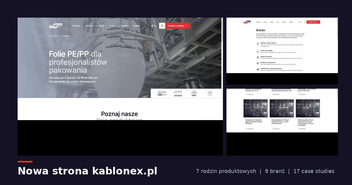 Nowa strona kablonex.pl: mniej o&nbsp;folii, więcej o&nbsp;Twojej&nbsp;linii