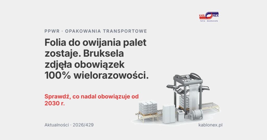 Folia do&nbsp;owijania palet zostaje. Bruksela zdjęła obowiązek 100% wielorazowości, ale&nbsp;zostawiła trzy inne